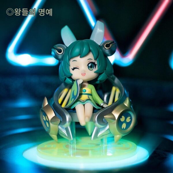 영광의 왕이 천래 현악기 채원지 Q버전 핸드메이드 공식 정품 게임 인형 모델 장식품을 둘러싼다