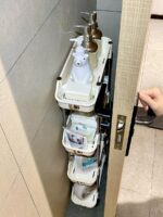 크랙랙 욕실변기 옆 수납장 세탁기 좁은 크랙 트롤리 수납장 문 뒤 공간 활용