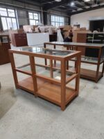 의류 매장 견고한 목재 유리 디스플레이 테이블 보석 매장 액세서리 매장 아동복 매장 섬 테이블 중구 러닝 워터 테이블 - 이미지 5