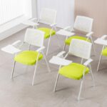 테이블 보드가 있는 교육용 의자 접이식 회의실 회의 의자 필기 보드 사무실 직원 교육 수업 테이블과 의자 통합 - 이미지 2