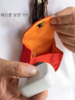 Rarethings 중국 레드 미니 퀵 릴리스 자석 버클 동전 지갑 이어폰 가방 레드 가방 미니 키 가방 - 이미지 3