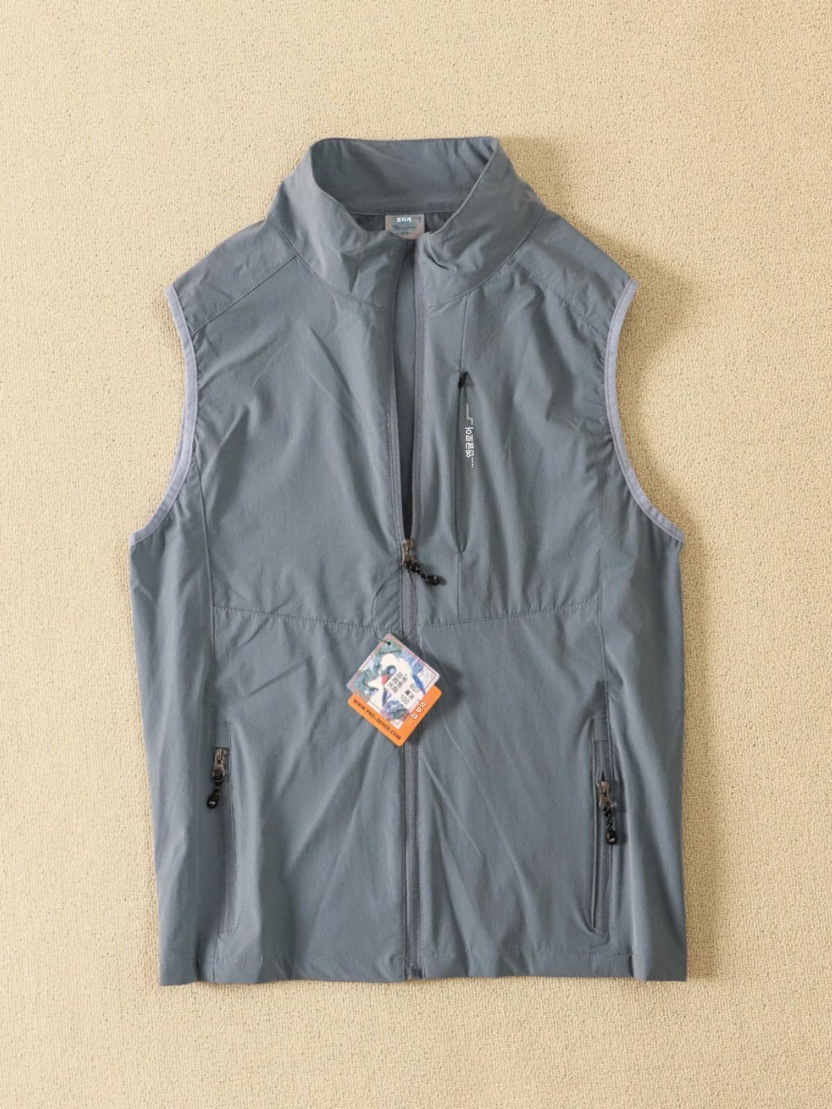 main_777785444491_0-1 외국 무역 꼬리 상품 새로운 속건성 등산 자전거 조끼 남성 야외 얇은 탄성 민소매 조끼 통기성 단일 레이어 - 이미지 1