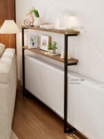 소파 뒤, 침대 옆 틈새, 길고 좁은 테이블, 2중 구조의 공간 절약형 수납 캐비닛에 맞춤형 라디에이터 랙을 설치하세요. - 이미지 2