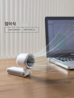 핸드헬드 팬 2024년 신형 야외용 데스크탑 지능형 디지털 디스플레이 무소음 장수명 고가치 목걸이 팬 - 이미지 3