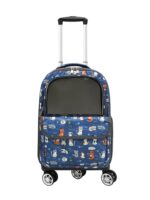 카트가 달린 고양이 가방, 가볍고 대용량의 백팩, 반려동물 유모차, 반려견 가방, 휴대용 범용 휠 여행 가방 - 이미지 5