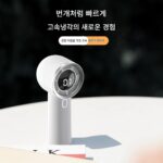 2024년 신형 소형 팬 미니 USB 충전 휴대용 포켓 데스크탑 디지털 디스플레이 무단계 초장수명 배터리 핸드헬드 팬 - 이미지 2