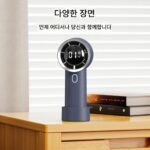 2024년 신형 소형 팬 미니 USB 충전 휴대용 포켓 데스크탑 디지털 디스플레이 무단계 초장수명 배터리 핸드헬드 팬 - 이미지 3