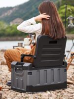 야외 캠핑 차량 보관함 트렁크 보관함 차량 꼬리 산업 스타일 접이식 보관함 차량 낚시 상자 - 이미지 2