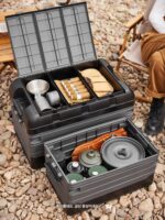 야외 캠핑 차량 보관함 트렁크 보관함 차량 꼬리 산업 스타일 접이식 보관함 차량 낚시 상자 - 이미지 4