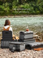 야외 캠핑 차량 보관함 트렁크 보관함 차량 꼬리 산업 스타일 접이식 보관함 차량 낚시 상자 - 이미지 5