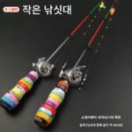 핸드메이드 틱톡 셀럽 소형 낚싯대 미니 초단단 싱글섹션 소형 낚싯대 미노우 화이트 스트라이프 마이크로 낚싯대 릴 - 이미지 5