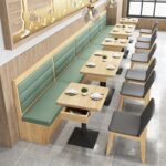 홍콩 스낵 국수집 티 레스토랑 보관 테이블과 의자 조합 밀크티 숍 케이터링 록 플레이트 서랍 테이블 보관 상업용 - 이미지 3