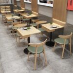 홍콩 스낵 국수집 티 레스토랑 보관 테이블과 의자 조합 밀크티 숍 케이터링 록 플레이트 서랍 테이블 보관 상업용 - 이미지 4