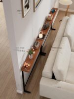 라디에이터 랙, 소파 백 갭 랙, 긴 좁은 테이블 책장, 공간 절약, 단일 레이어 벽 좁은 선반 - 이미지 4