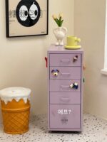 Lazy space 다층 파일 캐비닛 사무실 데이터 보관 캐비닛 이동식 Nordic 홈 서랍 보관 캐비닛 - 이미지 2