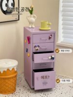Lazy space 다층 파일 캐비닛 사무실 데이터 보관 캐비닛 이동식 Nordic 홈 서랍 보관 캐비닛 - 이미지 3
