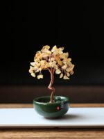 새로운 시트린 자수정 로즈 쿼츠 포춘 트리 홈 오피스 책상 장식 홀리데이 선물 선물 - 이미지 2