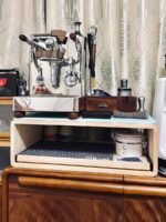 맞춤형 커피 머신 선반 주방용품 선반 밥솥 전자레인지 선반 풀아웃 스케이트보드 서랍 단단한 나무 - 이미지 2