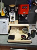 맞춤형 커피 머신 선반 주방용품 선반 밥솥 전자레인지 선반 풀아웃 스케이트보드 서랍 단단한 나무 - 이미지 4