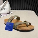 독일 마야리 보르켄 슈즈 여성용 플립플랍 샌들 여름 코르크 바닥 하프슬립 남성용 슬리퍼 넥 켄 레이지 원스텝 - 이미지 3