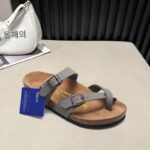 독일 마야리 보르켄 슈즈 여성용 플립플랍 샌들 여름 코르크 바닥 하프슬립 남성용 슬리퍼 넥 켄 레이지 원스텝 - 이미지 4