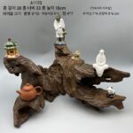 천연 뿌리 예술 뿌리 조각 풍화된 죽은 나무 기반 분재 돌 장식 거실 장식품 A2 - 이미지 3