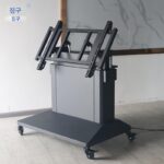 Jinggu 98 86인치 TV 모바일 리프팅 스탠드 회의실 전자 샌드 테이블 터치 올인원 머신 전기 플립 - 이미지 4