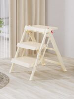 사다리 가정용 접이식 텔레스코픽 소형 경량 4단 사다리 의자 다기능 헤링본 사다리 스텝 사다리 접이식 계단 - 이미지 2