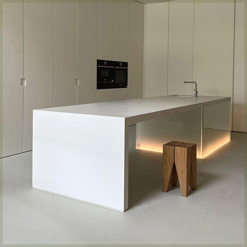 main_785116699312_0-1 플러시 아일랜드 테이블 다이닝 테이블 통합 홈 오픈 키친 커스텀 록 플레이트 플랫 바 가이드 테이블 역 아일랜드 - 이미지 1