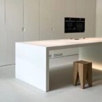 플러시 아일랜드 테이블 다이닝 테이블 통합 홈 오픈 키친 커스텀 록 플레이트 플랫 바 가이드 테이블 역 아일랜드 - 이미지 5