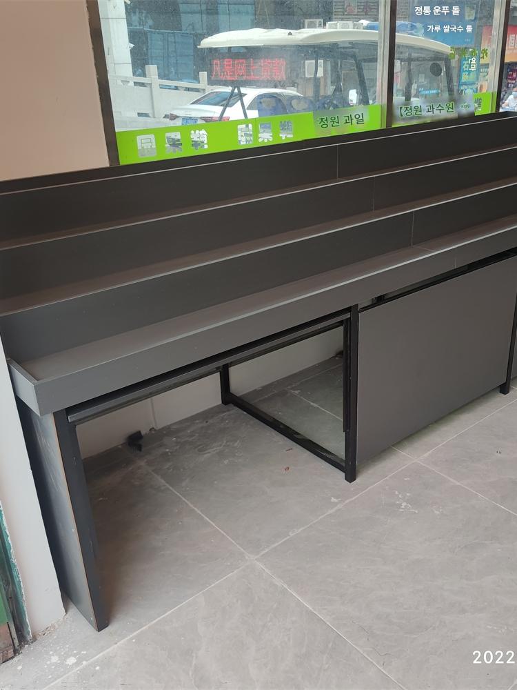 main_785359486810_0-1 과일 선반 맞춤형 계단식 크리에이티브 다층 디스플레이 캐비닛 스낵 과일 및 야채 랙 강철 및 목재 계단식 과일 랙 - 이미지 1