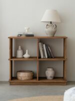 Runjia Home Furnishing Old Pine 접이식 선반 다기능 보관 디스플레이 랙 솔리드 우드 책장 선반 디스플레이 랙 - 이미지 4