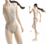 룸 야란샹 JAC 컬렉션 발레 레오타드 댄스 트레이닝복 요가 바디복 Just A Corpse - 이미지 3