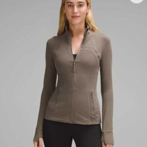 lululemon 정품 여성용 Define Nulu 풀 지퍼 스탠드 칼라 슬림핏 롱 스포츠 요가 재킷