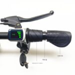 36V48V 키 잠금 스위치 전기 디스플레이 하프 더블 섹션 스로틀 핸들바 피닉스 전기 자전거에 적합