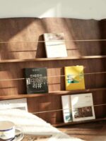 일본식 중고 원목 독서대 진열대 진열대 복고풍 수납 책장 신문 및 잡지 선반 바닥 선반 - 이미지 2