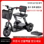 노인용 스쿠터 전기 삼륜차 접이식 배터리 자동차 분리형 배터리 성인용 소형 전기 자동차 홈 - 이미지 4