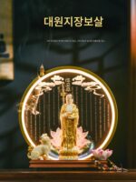 지장보살 집 거실 예배 불교사원 지우화산 지장보살상 지장보살불상 선장신구 - 이미지 4