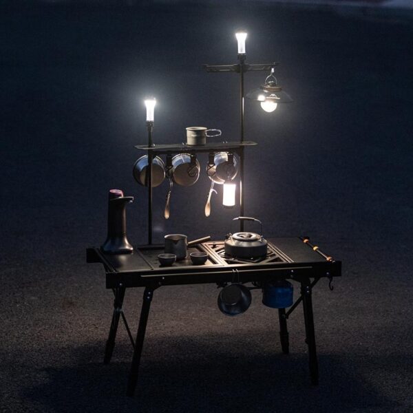 루벤 아웃도어 장비 캠핑 IGT 다기능 테이블 접이식 테이블 유닛 보드 모듈 액세서리 램프 스탠드 캠핑 램프 백
