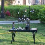 루벤 아웃도어 장비 캠핑 IGT 다기능 테이블 접이식 테이블 유닛 보드 모듈 액세서리 램프 스탠드 캠핑 램프 백 - 이미지 4