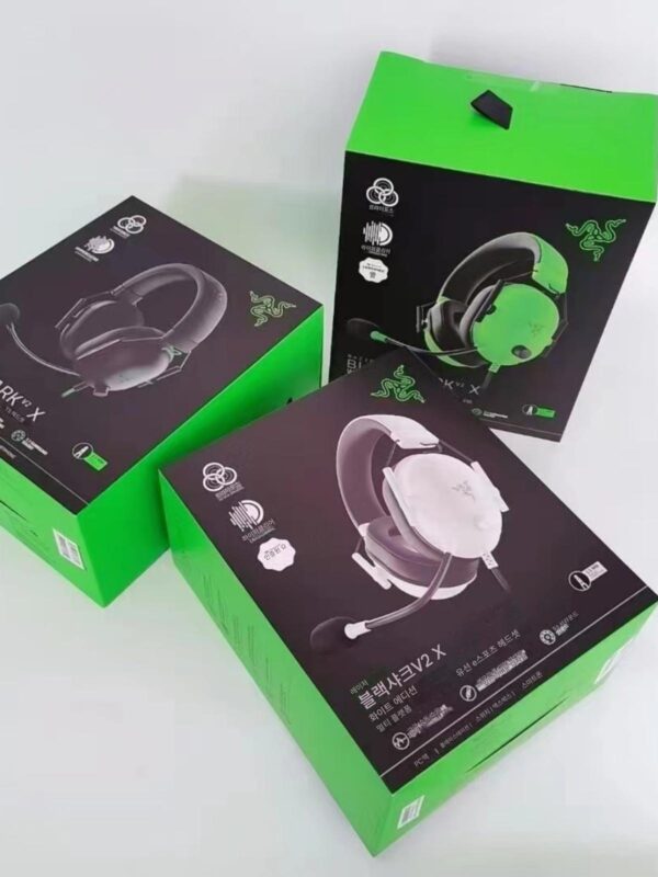 Razer/Razer Black Shark V2X 헤드마운트 게이밍 컴퓨터 게임용 헤드셋, 마이크 포함 7.1 서라운드 사운드