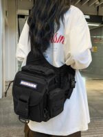 작업복 메신저 백 남녀 야외용 대형 안장 가방 허리 가방 사진 가방 슈퍼 안장 가방 다기능 전술 어깨 가방 트렌드 - 이미지 4