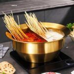 충칭 스테인리스 스틸 만다린 오리 냄비 상업용 핫팟 냄비 심화 및 높이 핫팟 냄비 - 이미지 2