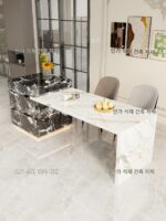 록 플레이트 아일랜드 다기능 다이닝 테이블 통합 이탈리아 심플 라이트 럭셔리 커스텀 접이식 티 다이닝 테이블 - 이미지 2