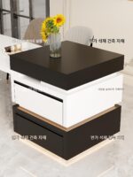 록 플레이트 아일랜드 다기능 다이닝 테이블 통합 이탈리아 심플 라이트 럭셔리 커스텀 접이식 티 다이닝 테이블 - 이미지 3