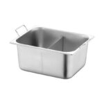 두껍게 만든 사각형 만다린 오리 냄비 냄비 냄비 가정용 일체형 스테인리스 스틸 수프 냄비 프라이팬 유도 밥솥 가스 유니버설 - 이미지 5