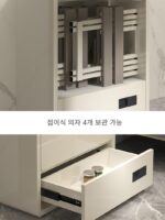 다기능 식탁 보이지 않는 접이식 홈 식탁 거실 소파 사이드 캐비닛 숨겨진 흰색 망원 책상 30cm - 이미지 4