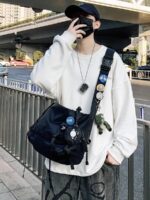 프랑스 컬러린 카이트 메신저백 남성 대용량 한국 버전 업무용 가방 메신저백 방수 숄더백 - 이미지 5