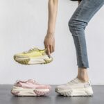 발레 포레스트 검프 대디 슈즈 여성 플랫폼 두꺼운 밑창 흰색 슈즈 2024년 봄 신상품 통기성 올매치 스포츠 캐주얼 슈즈 - 이미지 2