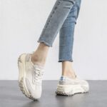 발레 포레스트 검프 대디 슈즈 여성 플랫폼 두꺼운 밑창 흰색 슈즈 2024년 봄 신상품 통기성 올매치 스포츠 캐주얼 슈즈 - 이미지 3